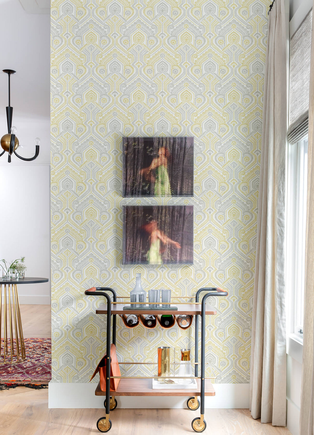 A-Street Prints Georgia Fernback Wallpaper - Yellow