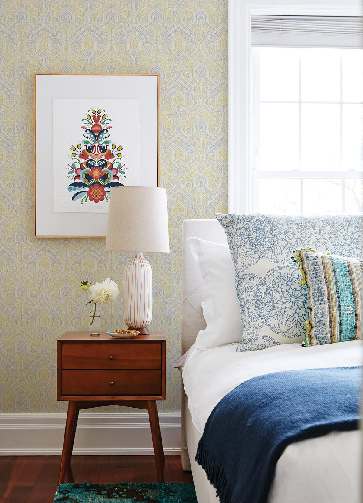 A-Street Prints Georgia Fernback Wallpaper - Yellow