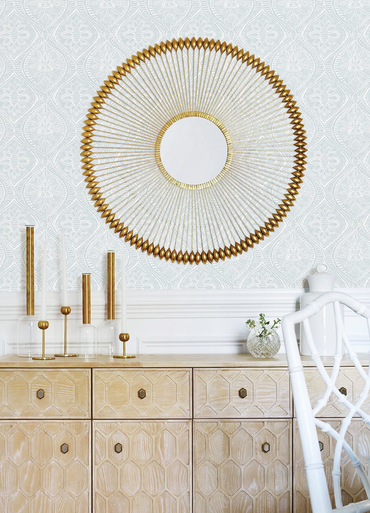 A-Street Prints Georgia Scout Wallpaper - Light Blue
