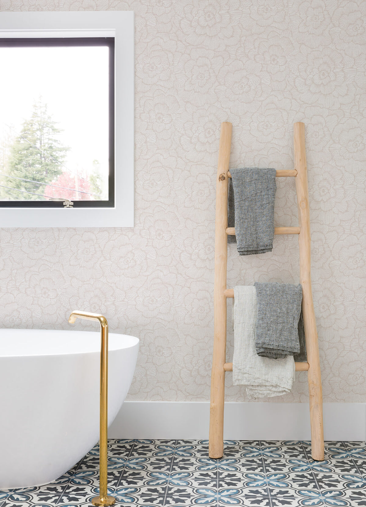A Street Prints Middleton Periwinkle Wallpaper Sample - Pink