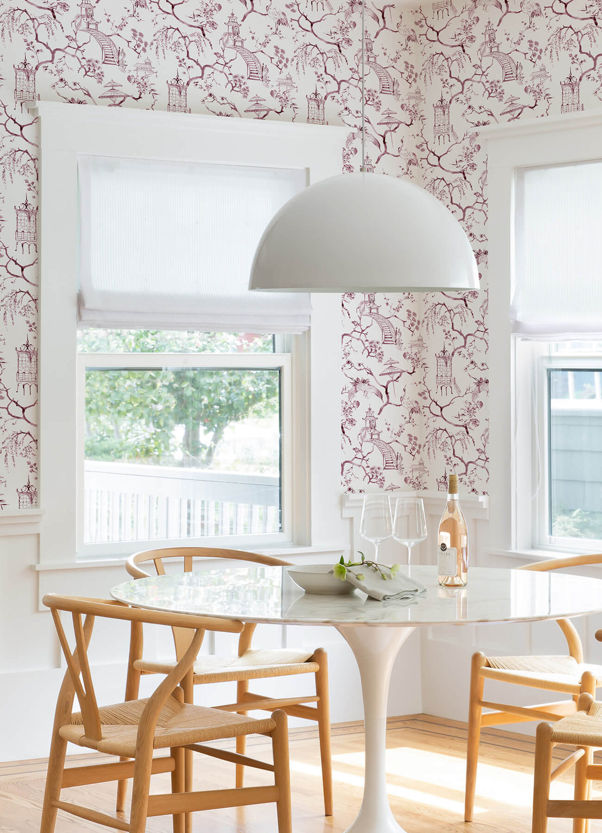 A Street Prints Middleton Serena Wallpaper Sample - Plum