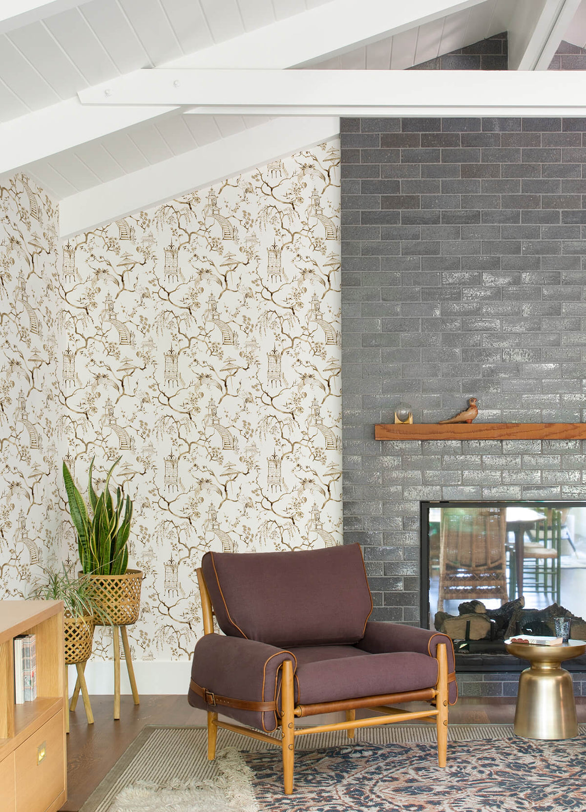 A-Street Prints Middleton Serena Wallpaper - Coffee