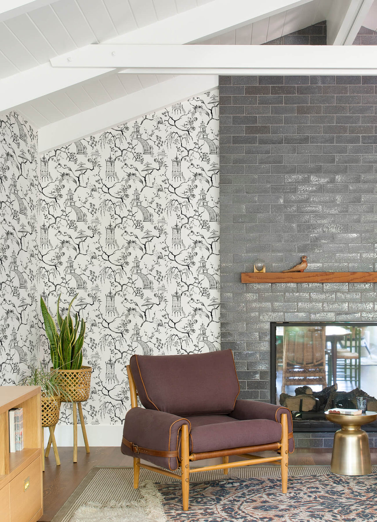A-Street Prints Middleton Serena Wallpaper - Charcoal