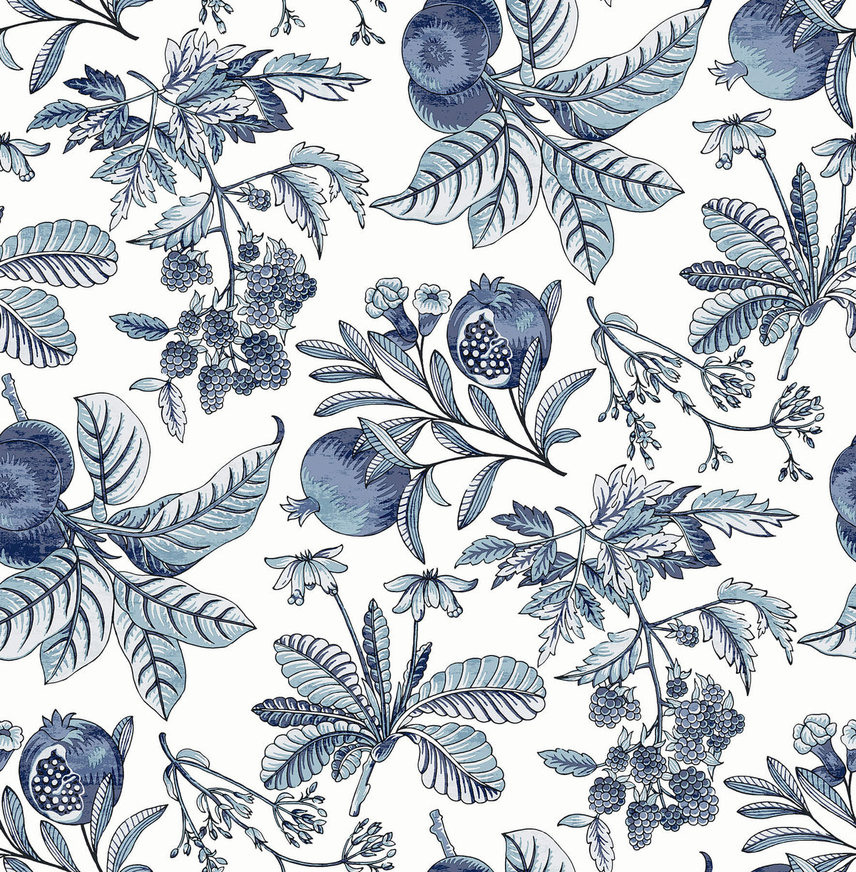 A-Street Prints Middleton Cecilia Wallpaper - Blue