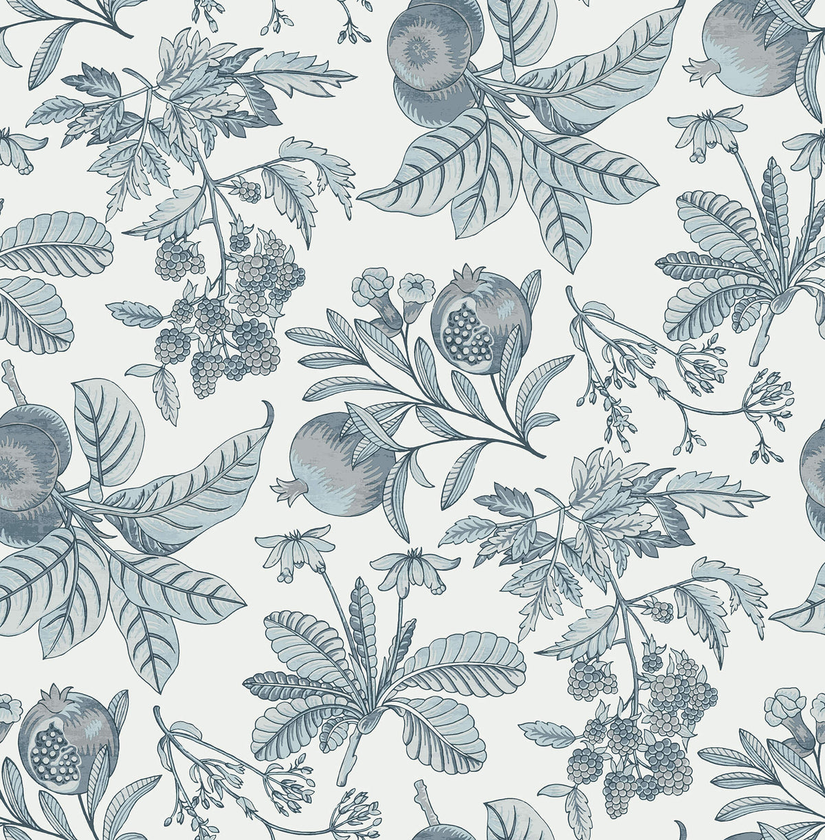 A-Street Prints Middleton Cecilia Wallpaper - Light Blue