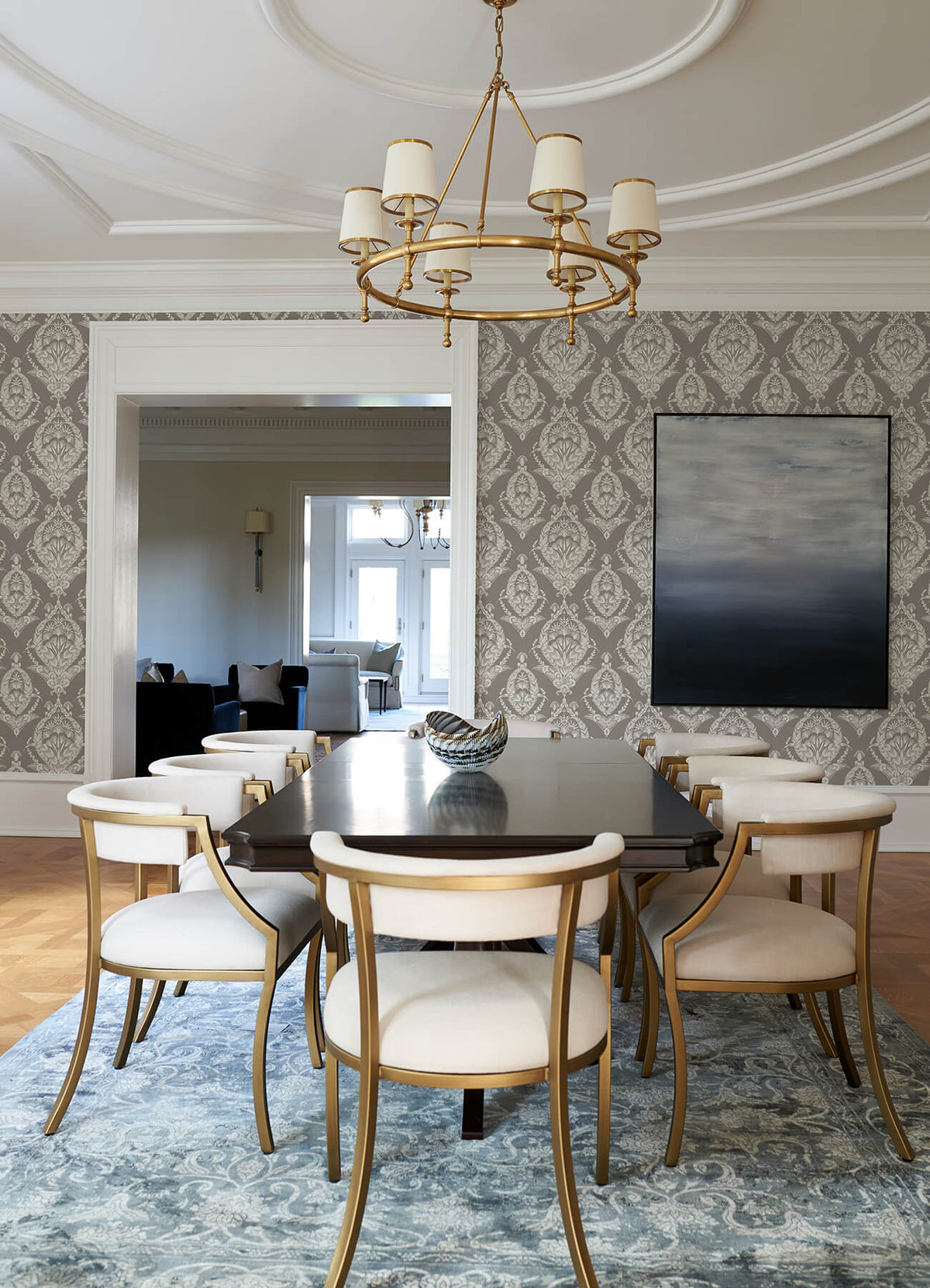 A-Street Prints Middleton Arlie Wallpaper - Grey