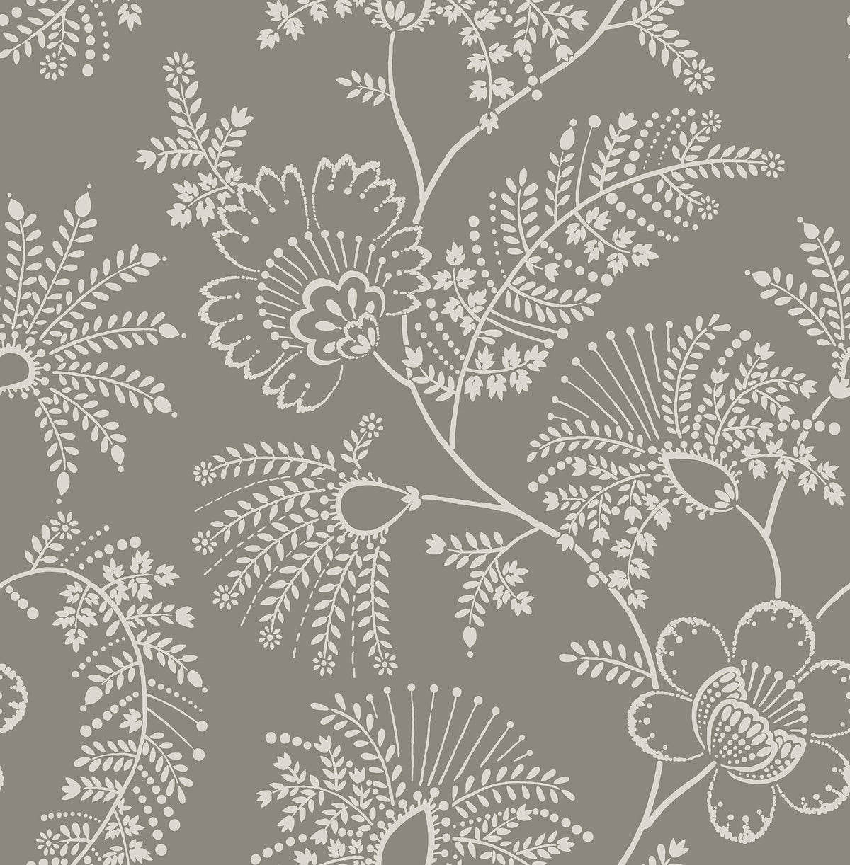 A Street Prints Middleton Maeve Wallpaper Sample - Grey