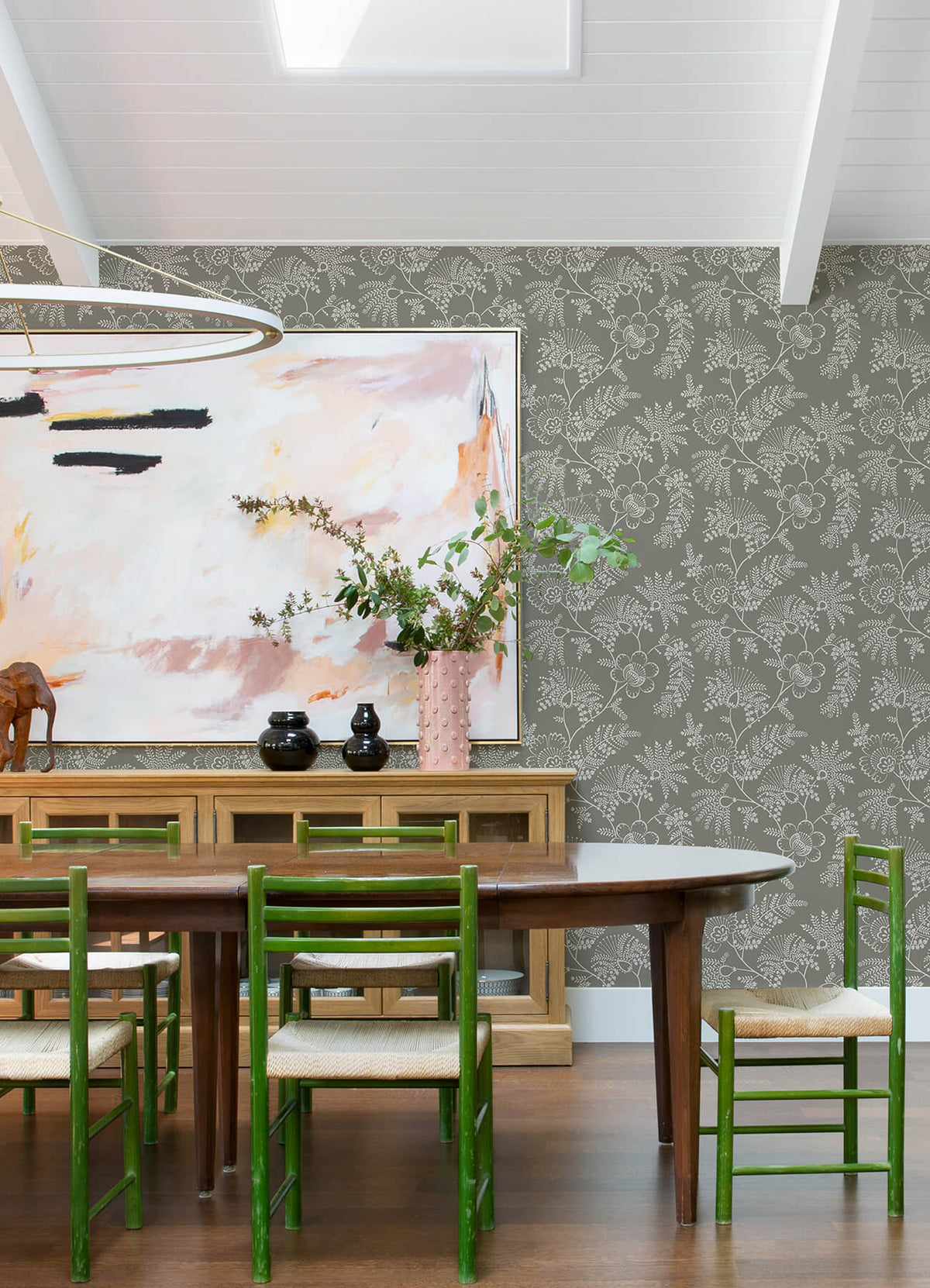 A Street Prints Middleton Maeve Wallpaper Sample - Grey