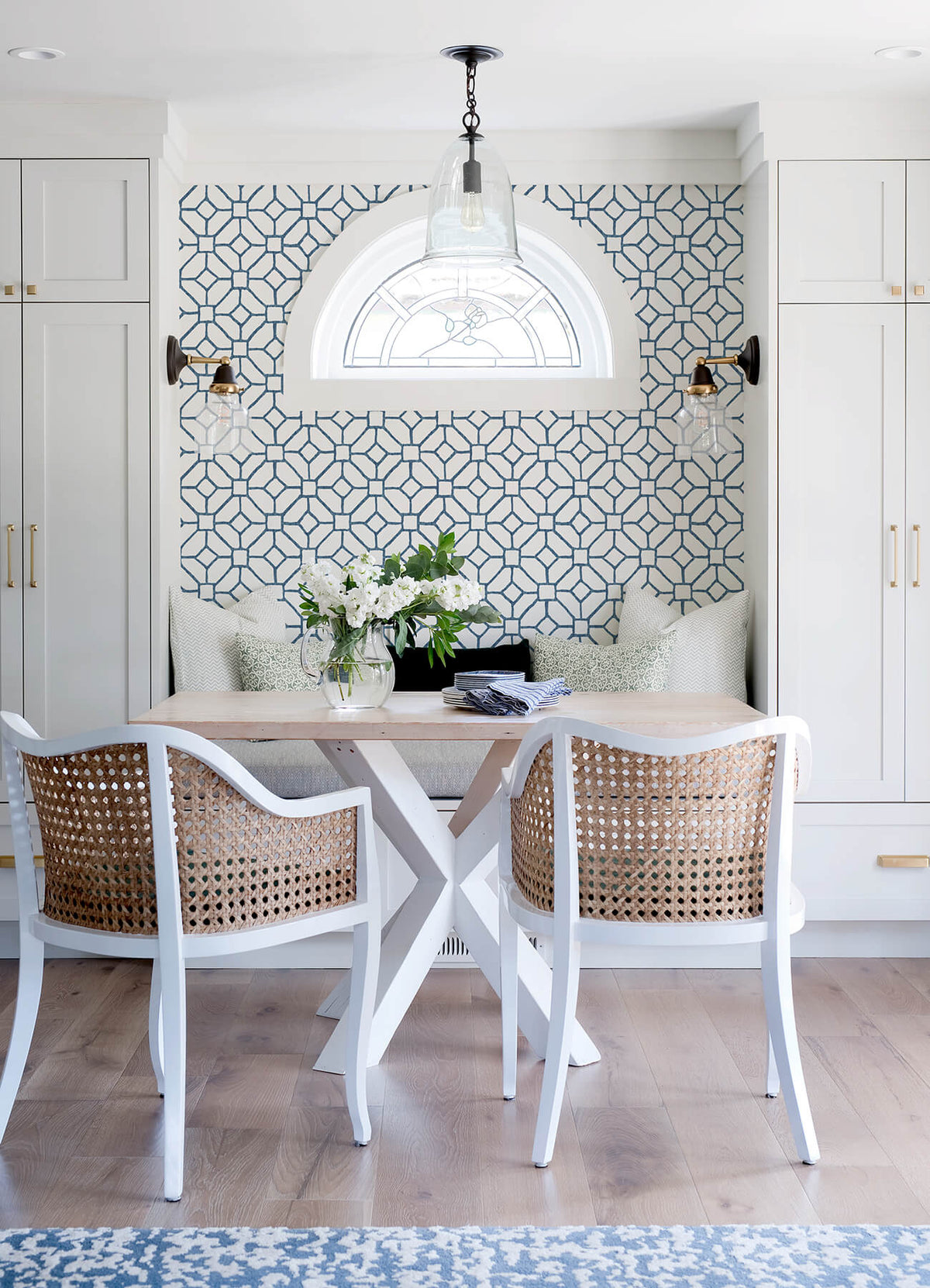 A Street Prints Middleton Addis Wallpaper Sample - Blue