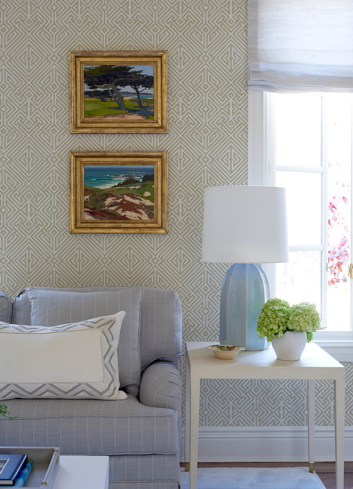 A Street Prints Middleton Lyon Wallpaper Sample - Gold
