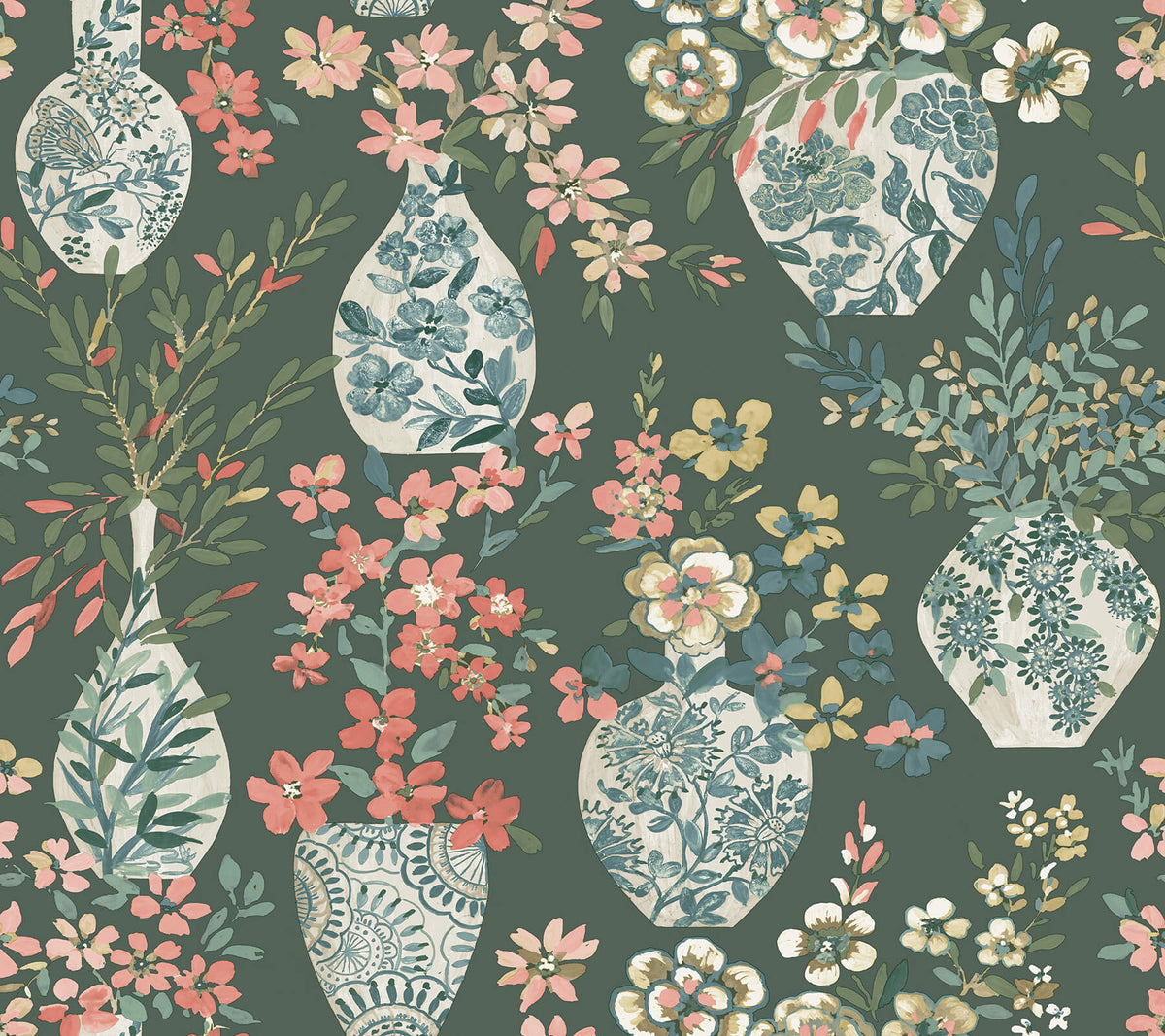A-Street Prints Middleton Harper Wallpaper - Green