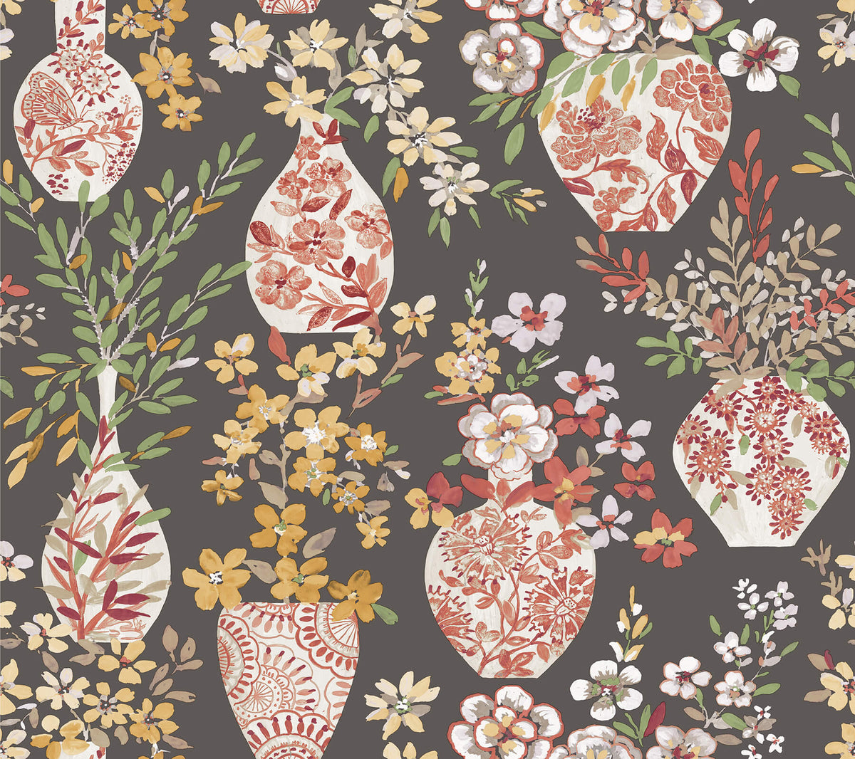 A Street Prints Middleton Harper Wallpaper Sample - Brown