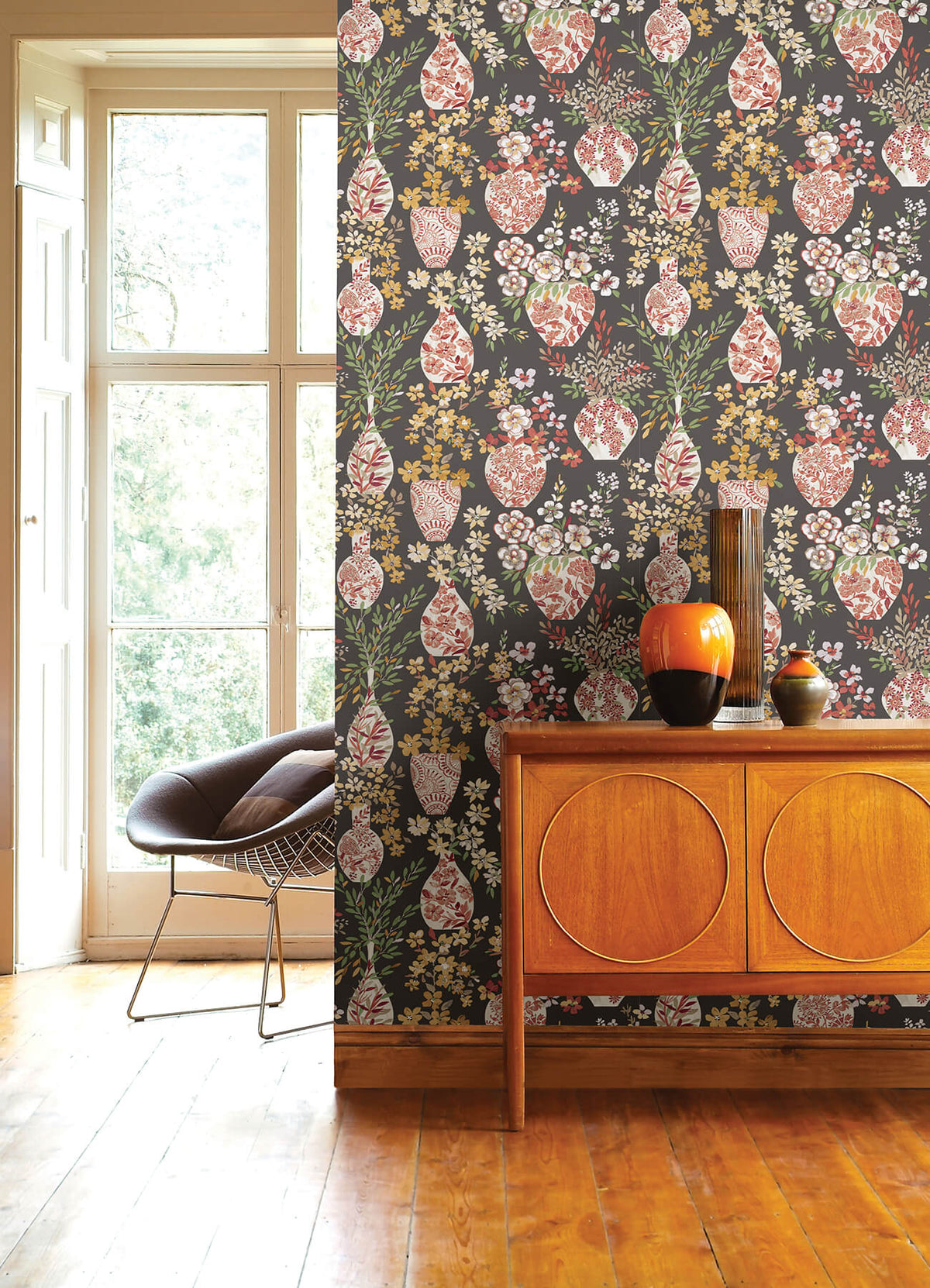 A Street Prints Middleton Harper Wallpaper Sample - Brown