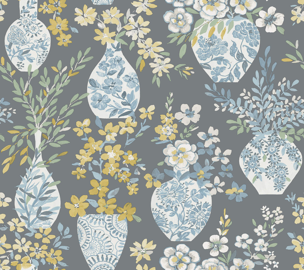 A-Street Prints Middleton Harper Wallpaper - Grey