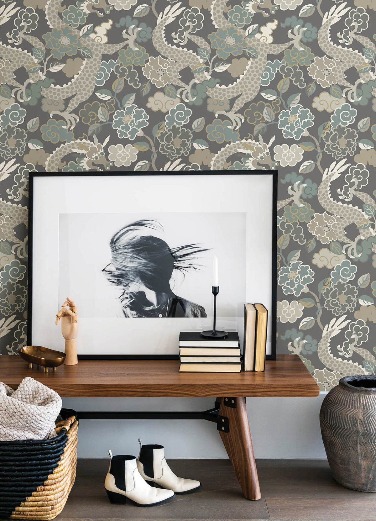 A Street Prints Middleton Yanci Wallpaper Sample - Stone