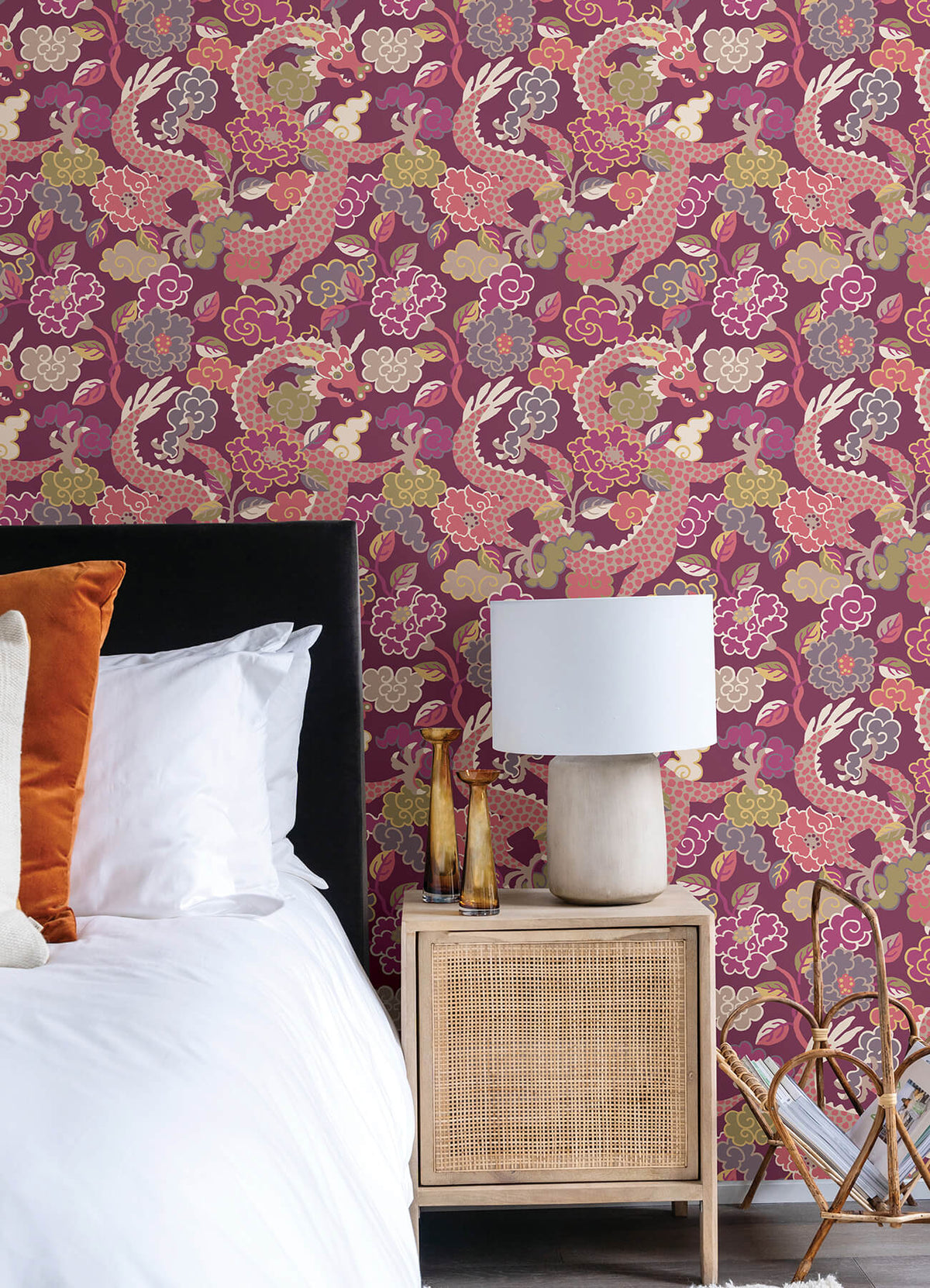 A Street Prints Middleton Yanci Wallpaper Sample - Plum