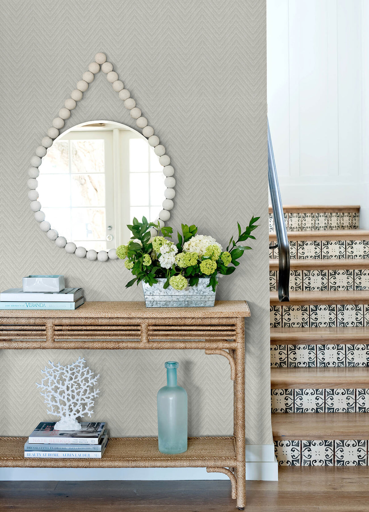 A-Street Prints Terrace Glynn Wallpaper - Silver