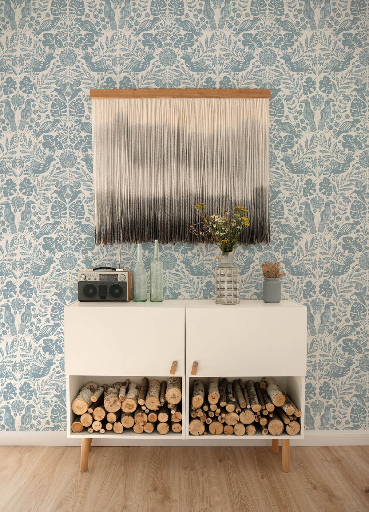 A-Street Prints Terrace Nestle Wallpaper - Blue
