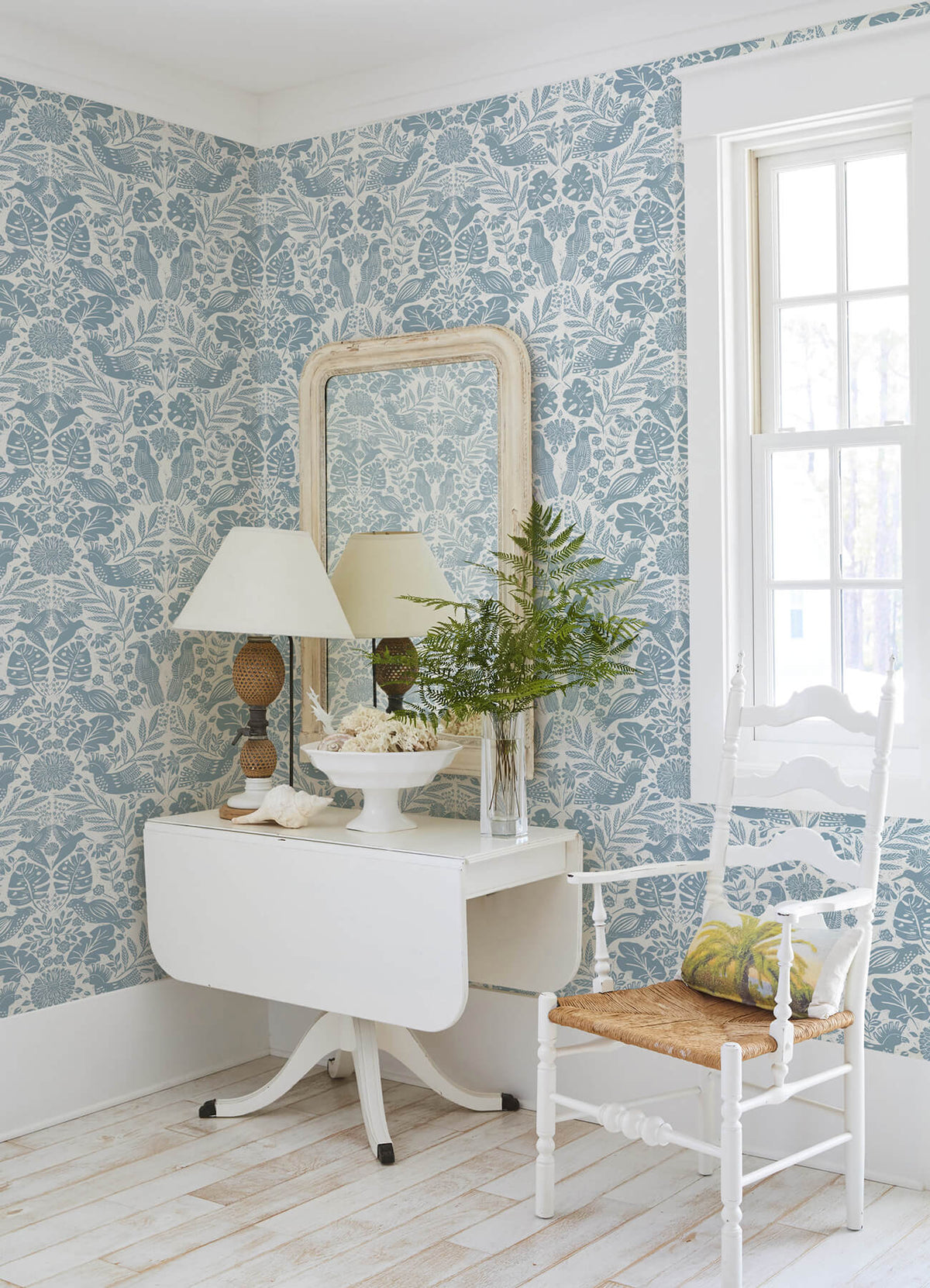 A-Street Prints Terrace Nestle Wallpaper - Blue