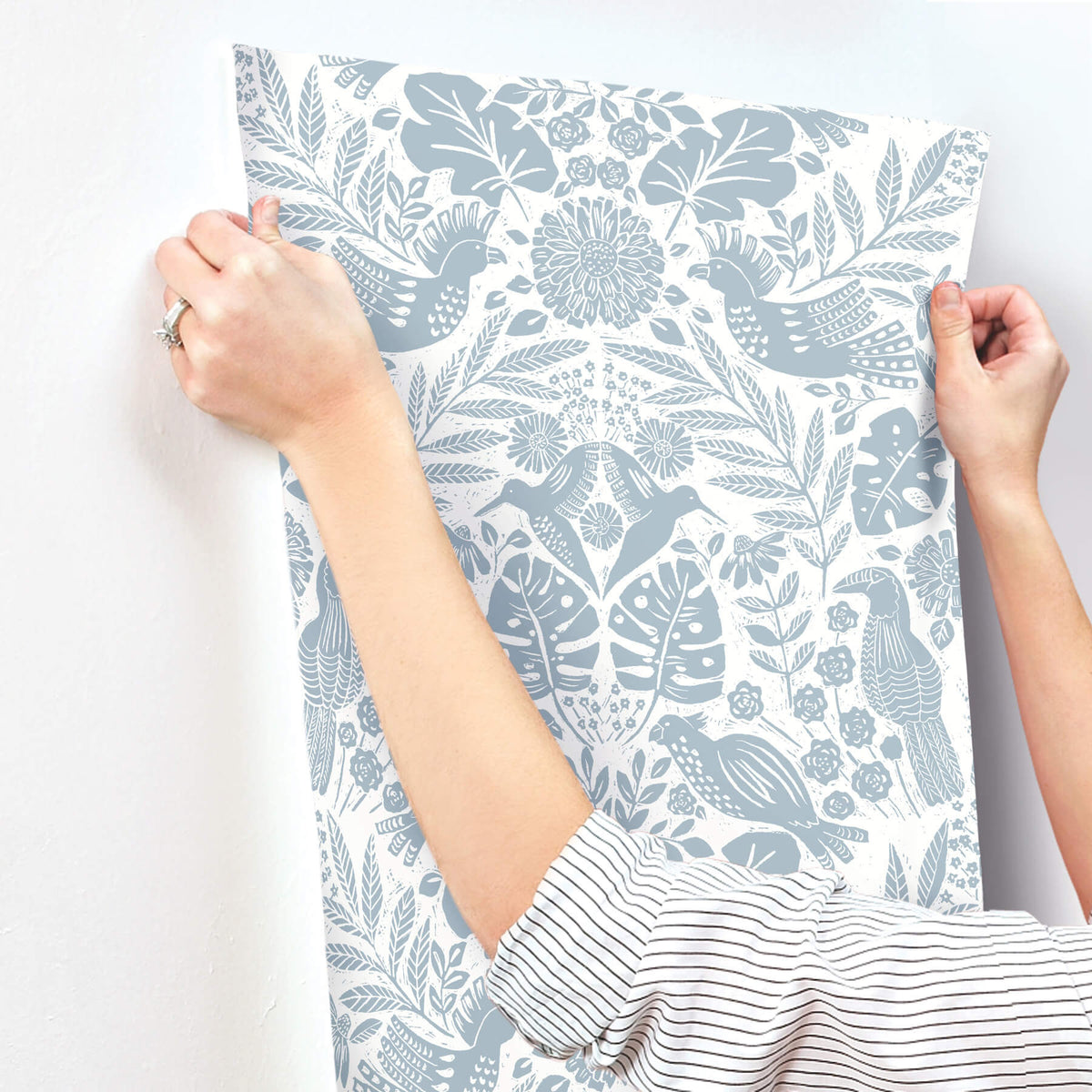 A-Street Prints Terrace Nestle Wallpaper - Blue