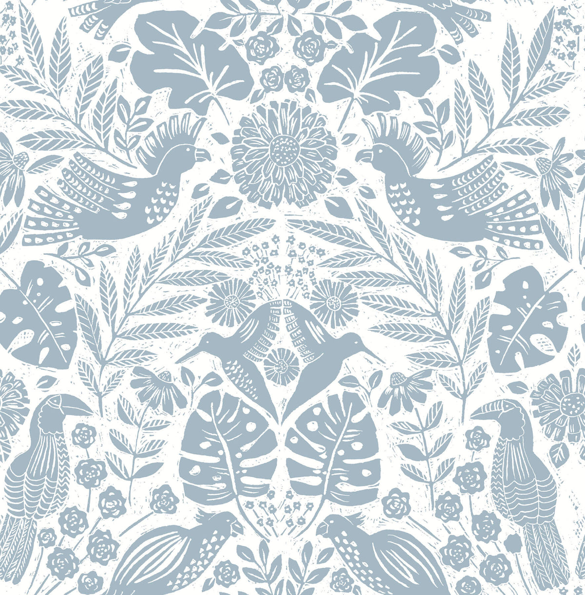 A-Street Prints Terrace Nestle Wallpaper - Blue