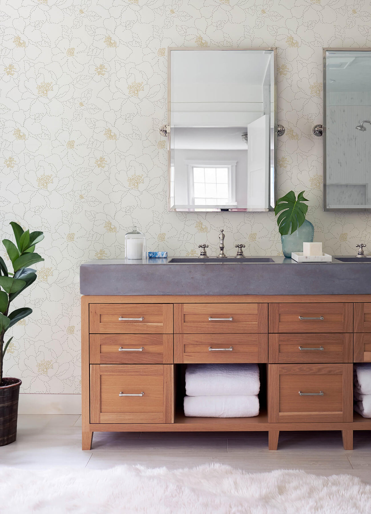 A Street Prints Terrace Gardena Wallpaper Sample - White