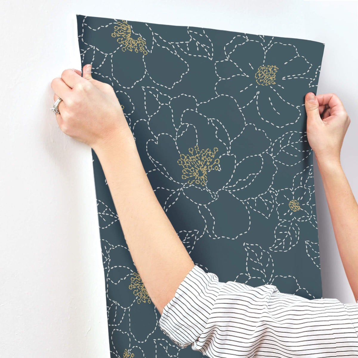 A-Street Prints Terrace Gardena Wallpaper - Indigo