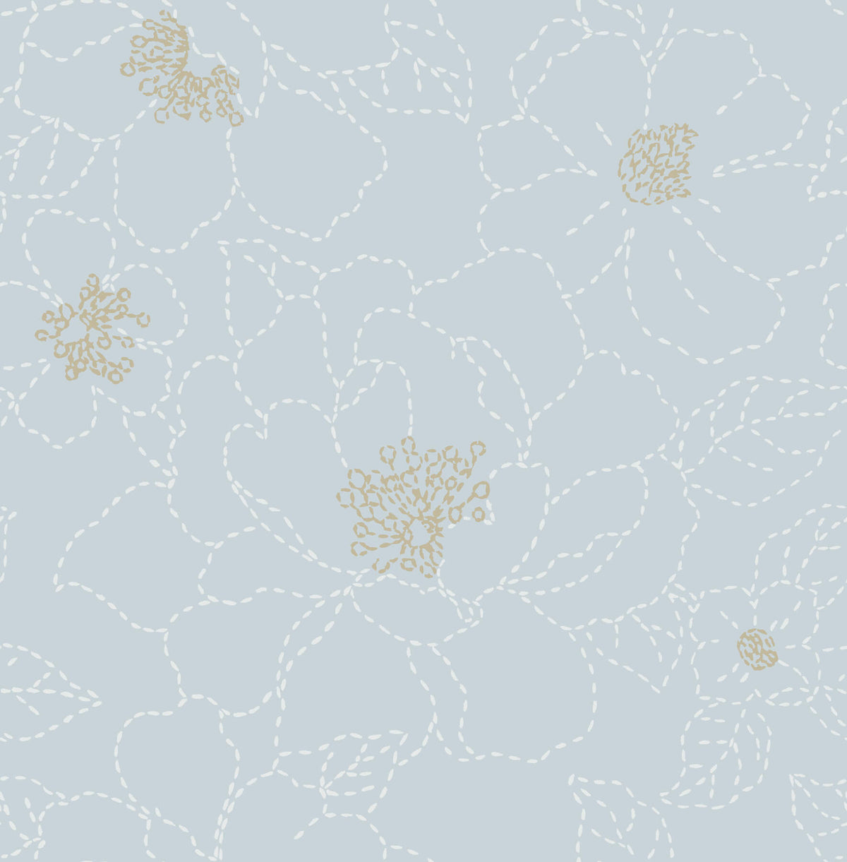 A-Street Prints Terrace Gardena Wallpaper - Sky Blue