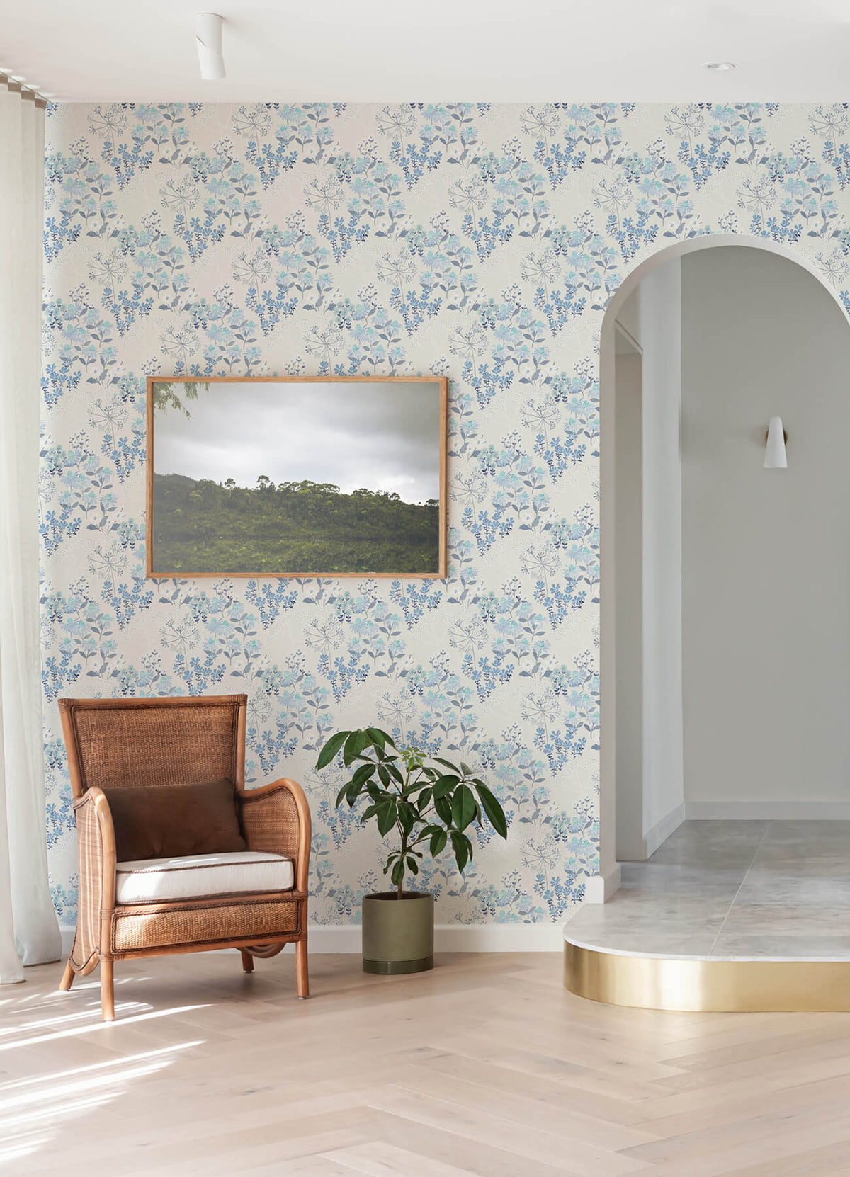 A-Street Prints Terrace Cultivate Wallpaper - Blue