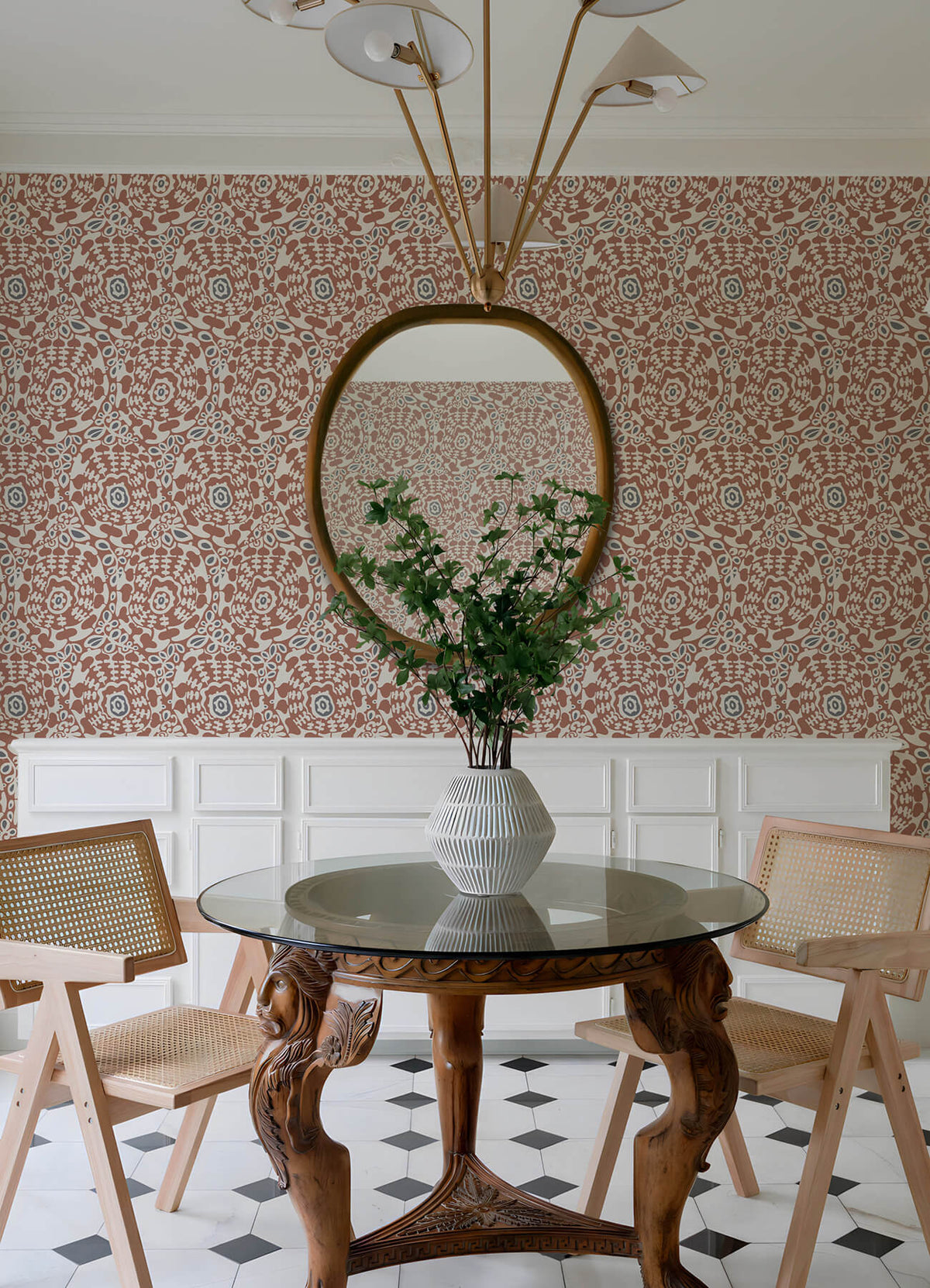 A Street Prints Terrace Divine Wallpaper Sample - Rust