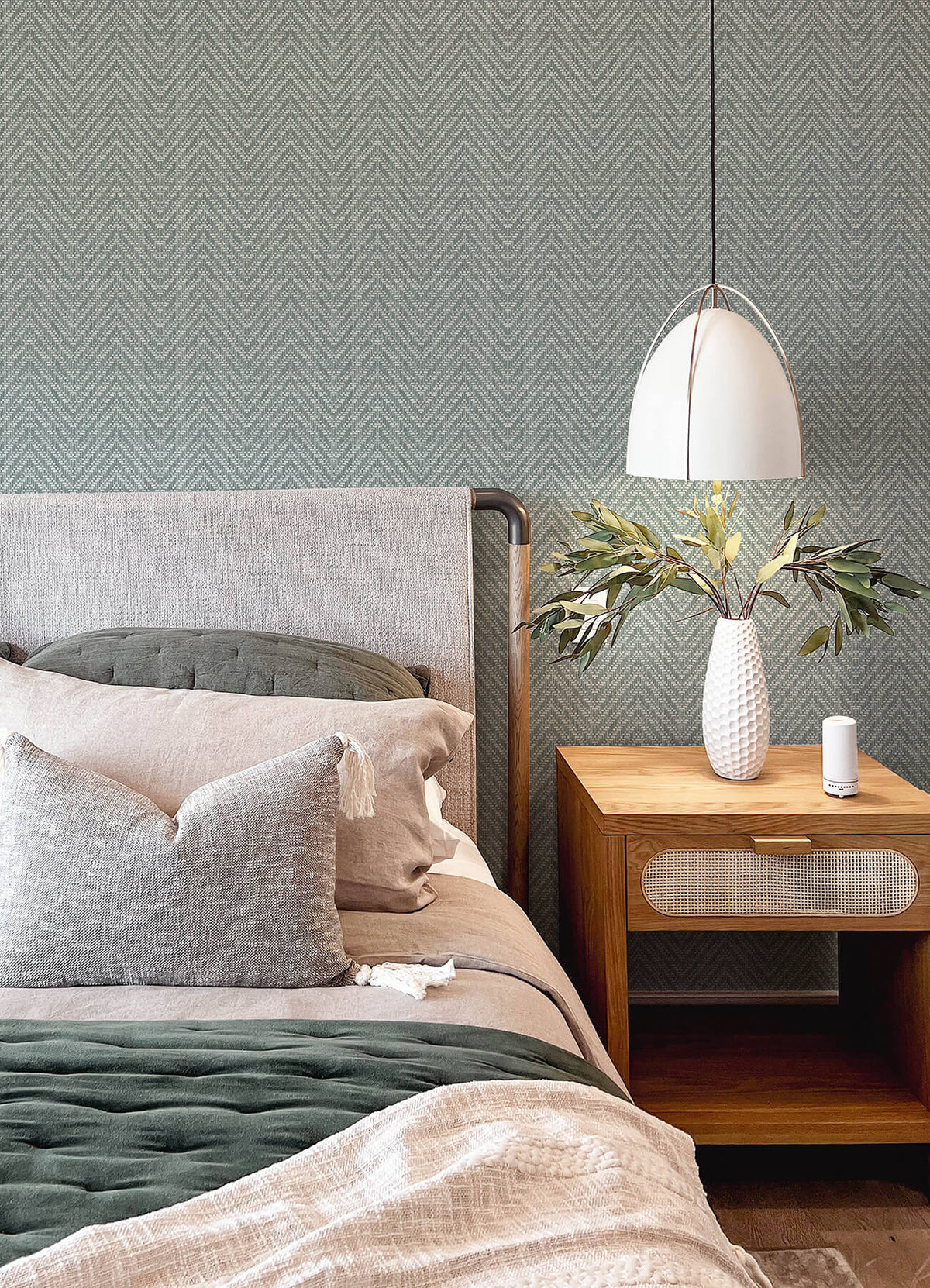 A-Street Prints Terrace Glynn Wallpaper - Denim