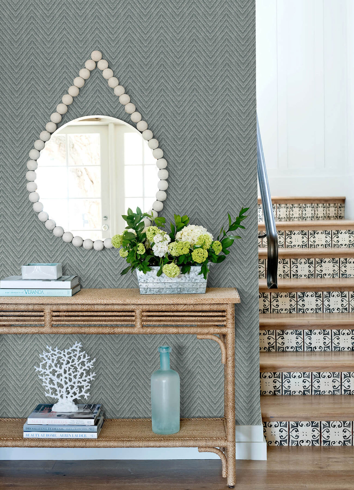A-Street Prints Terrace Glynn Wallpaper - Denim
