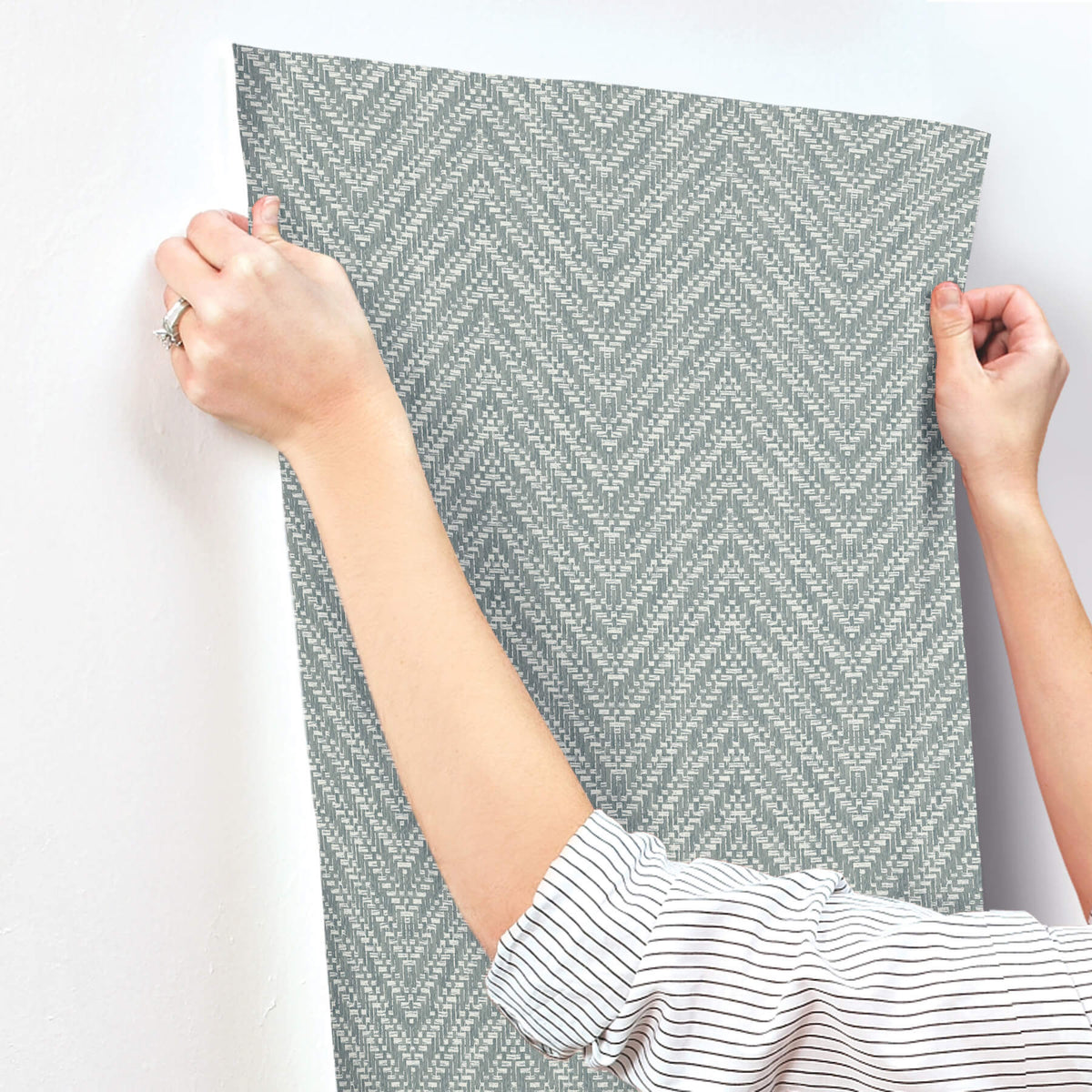 A-Street Prints Terrace Glynn Wallpaper - Denim