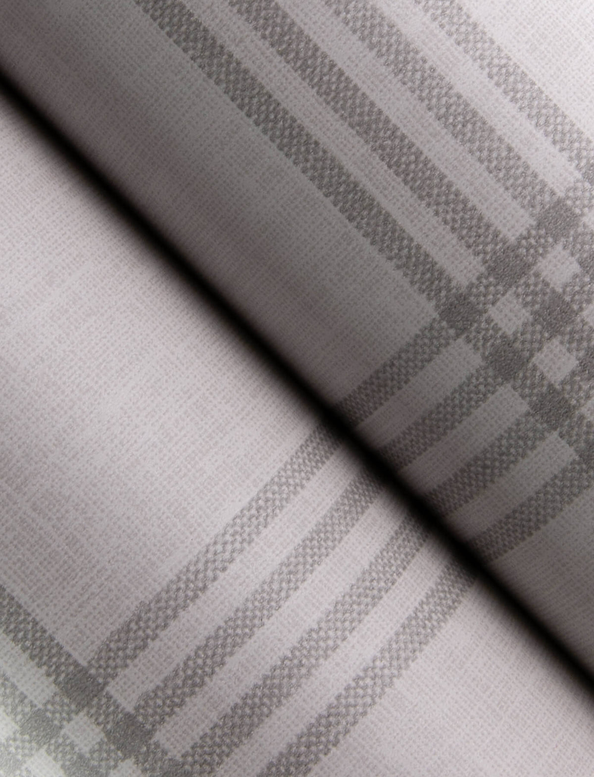 Chesapeake Wildflower Twain Plaid Wallpaper Sample - Dove