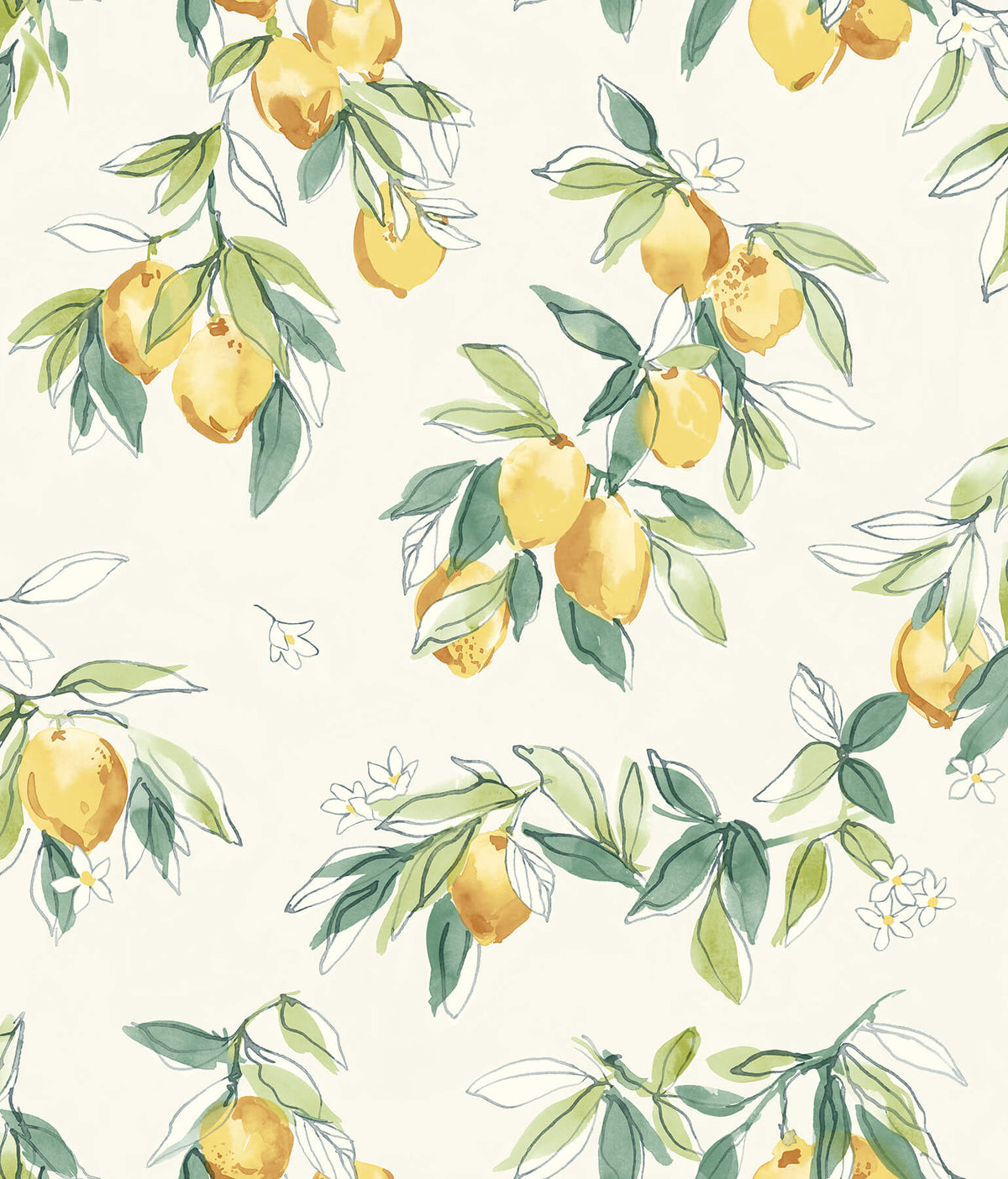 Chesapeake Wildflower Lemonade Wallpaper Sample - Yellow