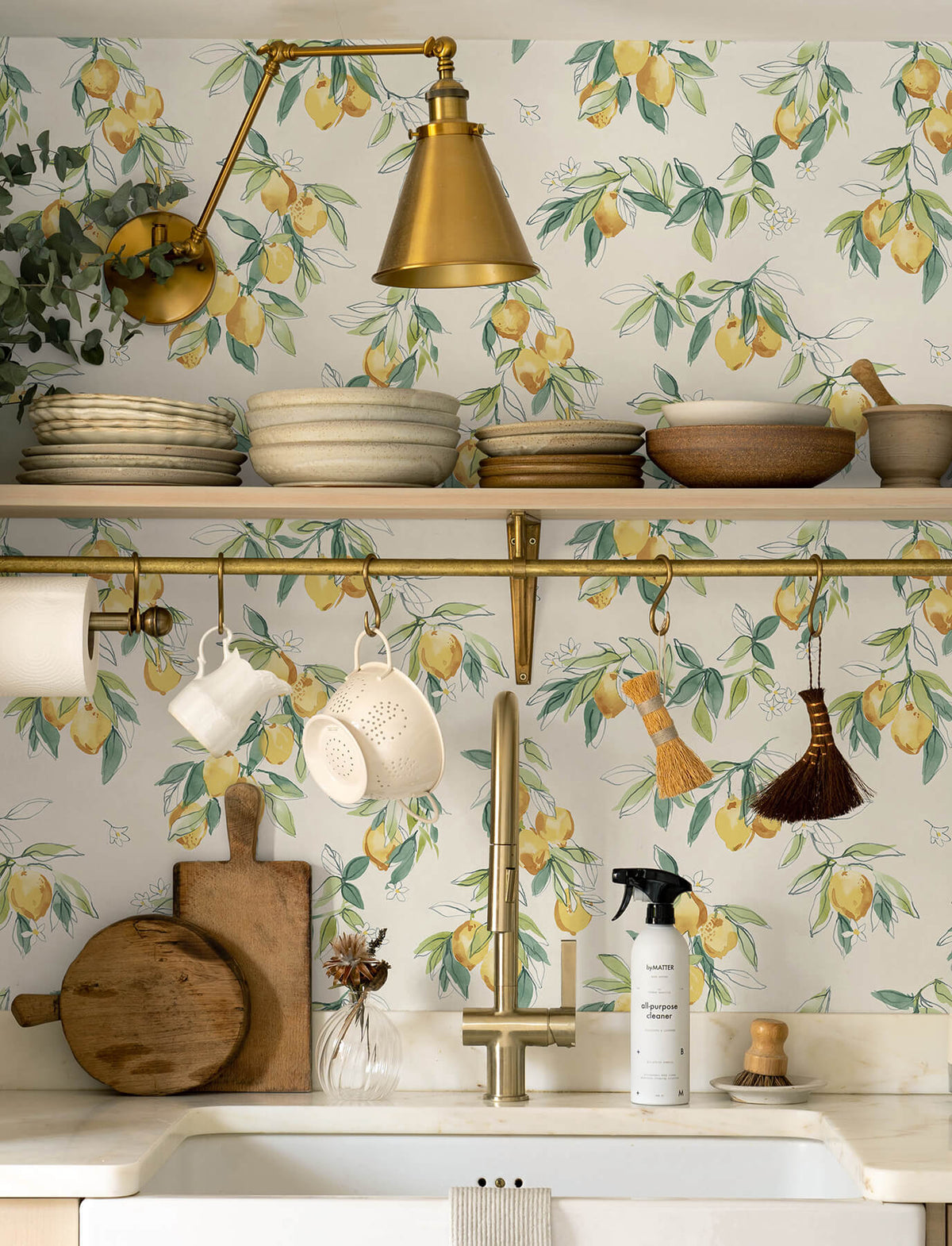 Chesapeake Wildflower Lemonade Wallpaper Sample - Yellow