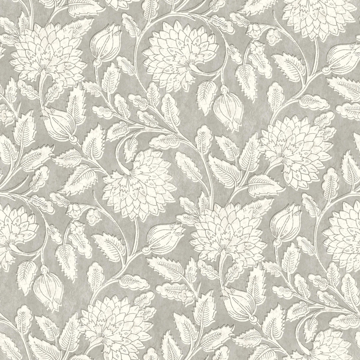 Chesapeake Wildflower Vadouvan Wallpaper - Grey