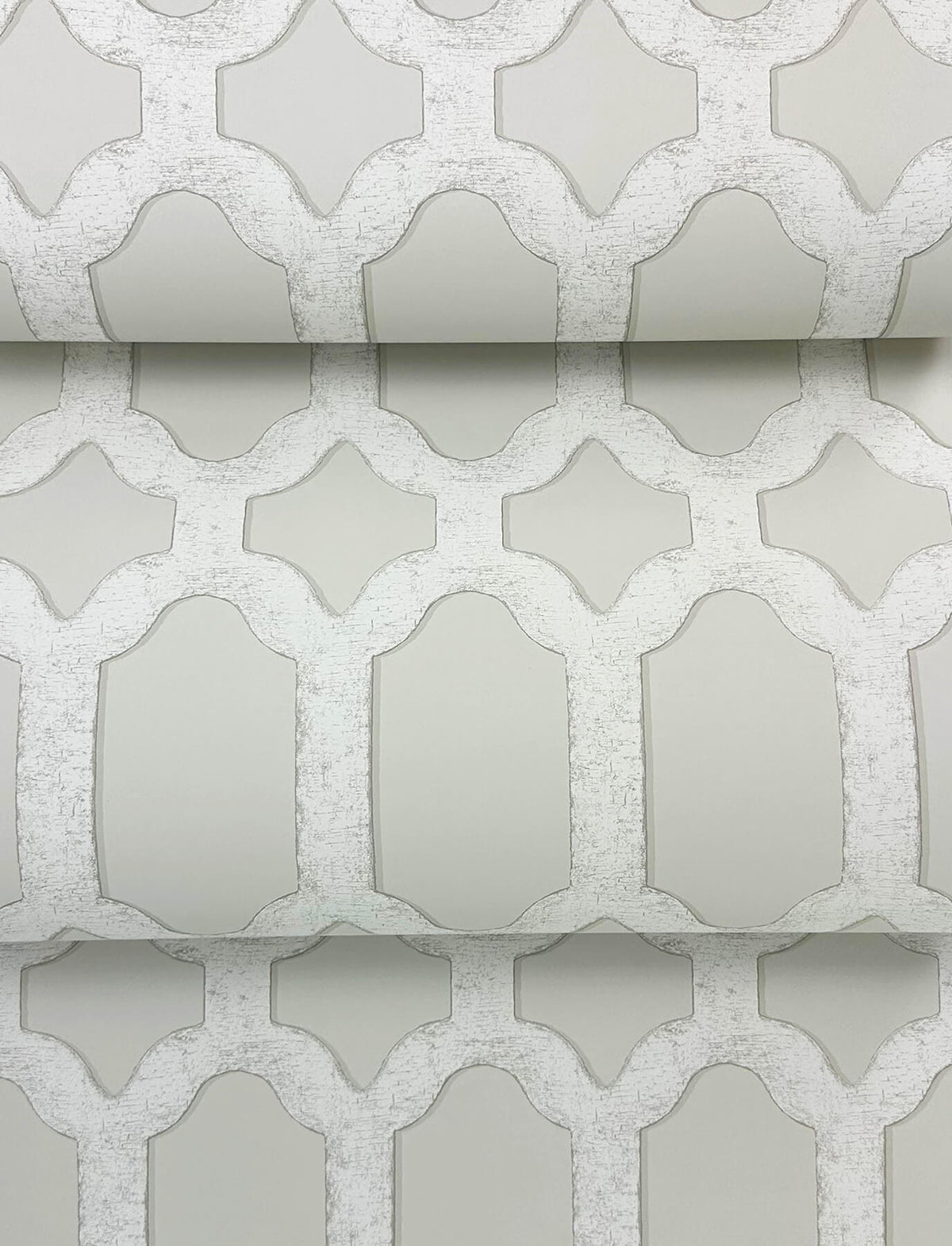 Chesapeake Wildflower Chervil Trellis Wallpaper - Cream