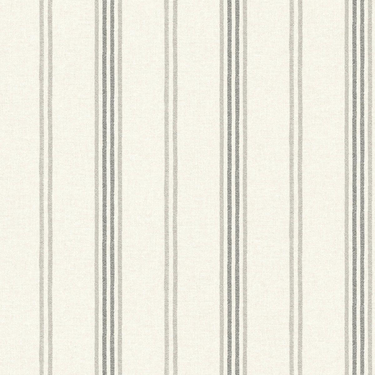 Chesapeake Wildflower Lovage Stripe Wallpaper Sample - Charcoal