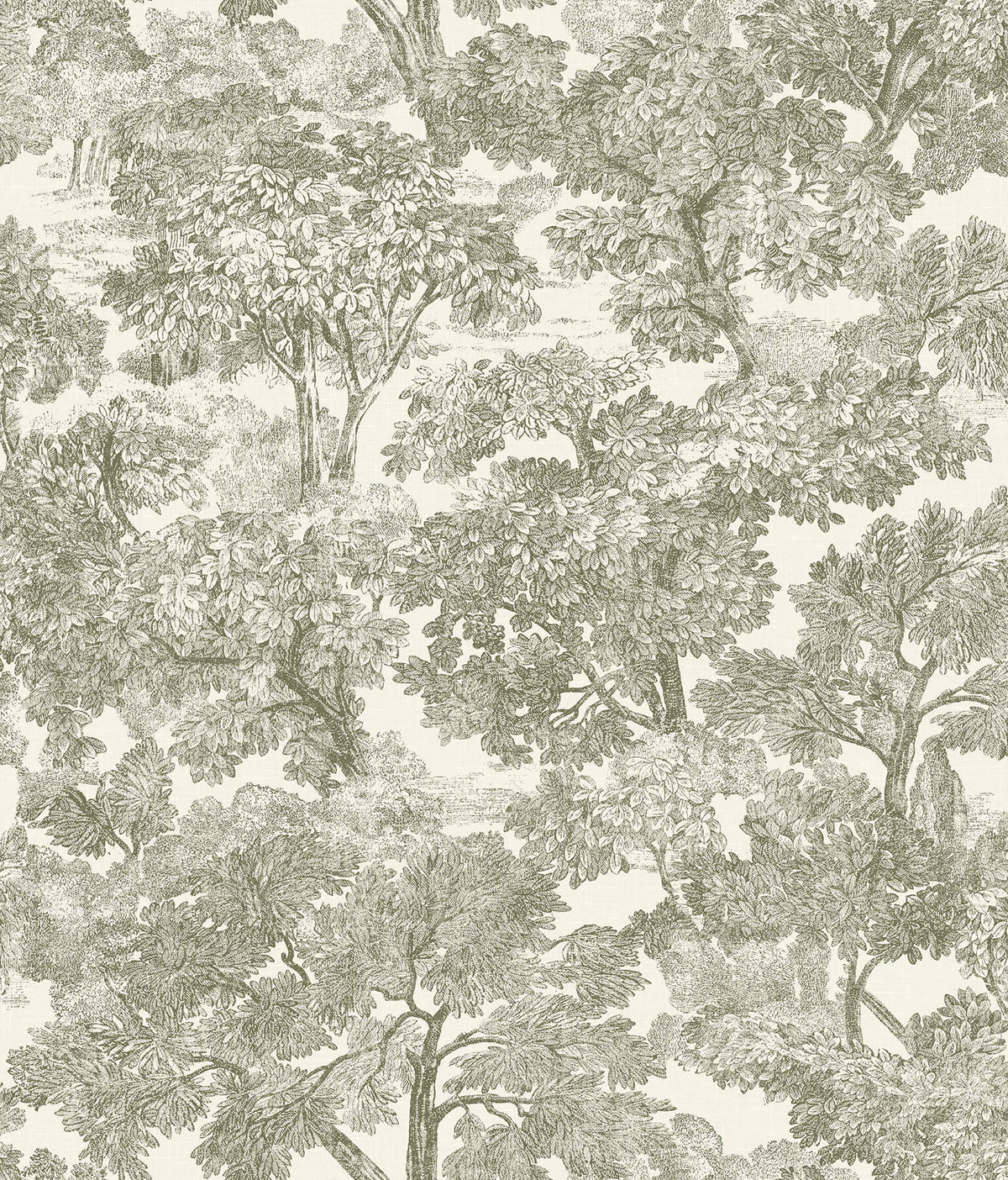 Chesapeake Wildflower Spinney Toile Wallpaper Sample - Green