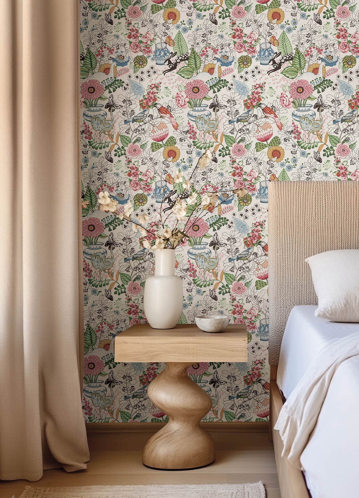A Street Prints Whimsy Fauna Wallpaper Sample - Multicolor