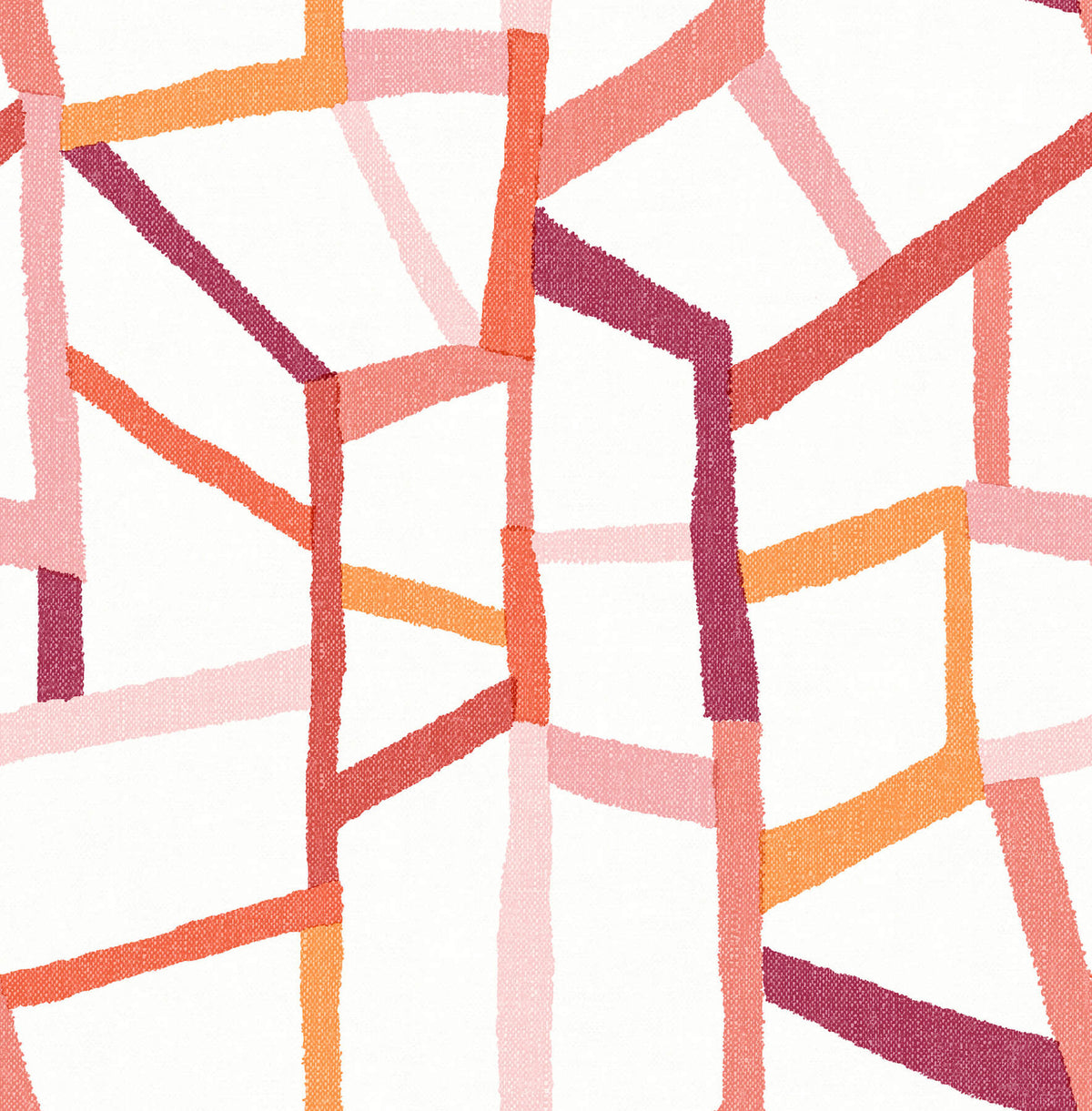 A Street Prints Whimsy Tate Geometric Wallpaper Sample - Pink