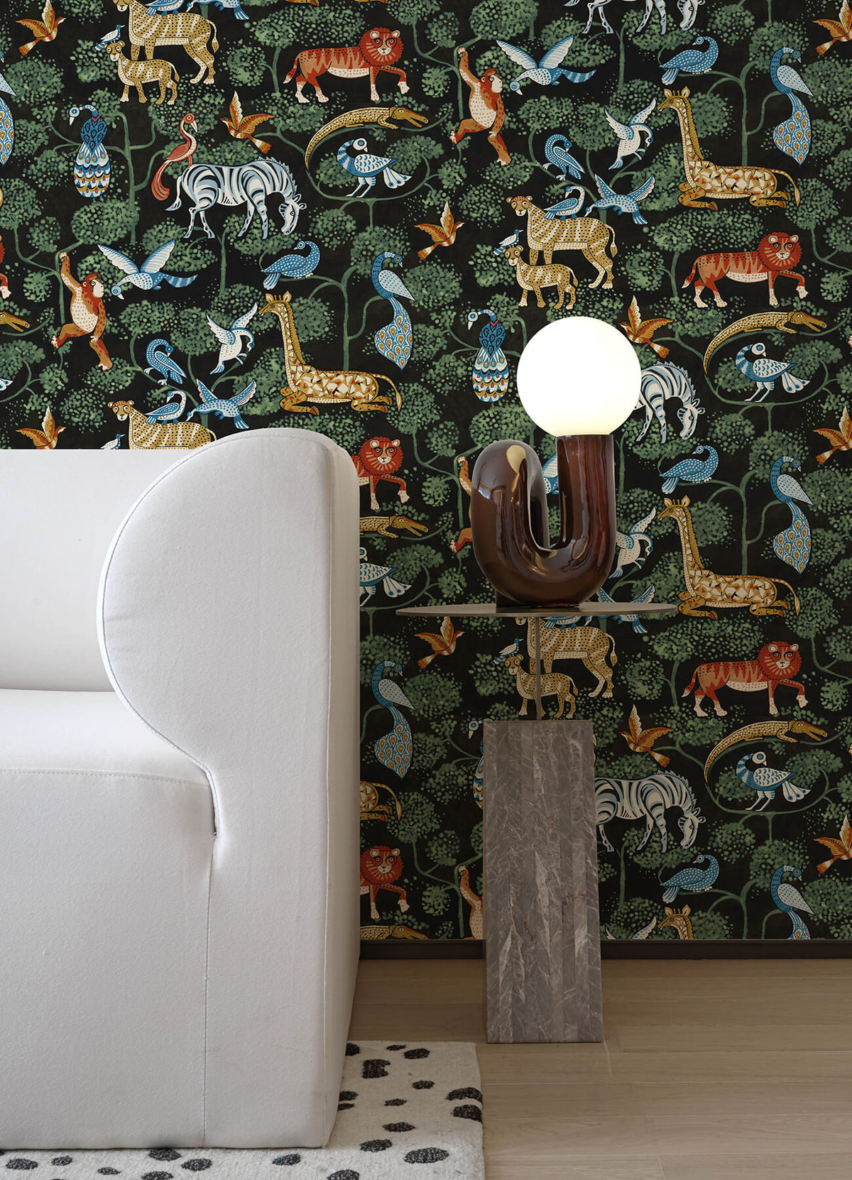 A Street Prints Whimsy Rigby Jungle Wallpaper Sample - Multicolor