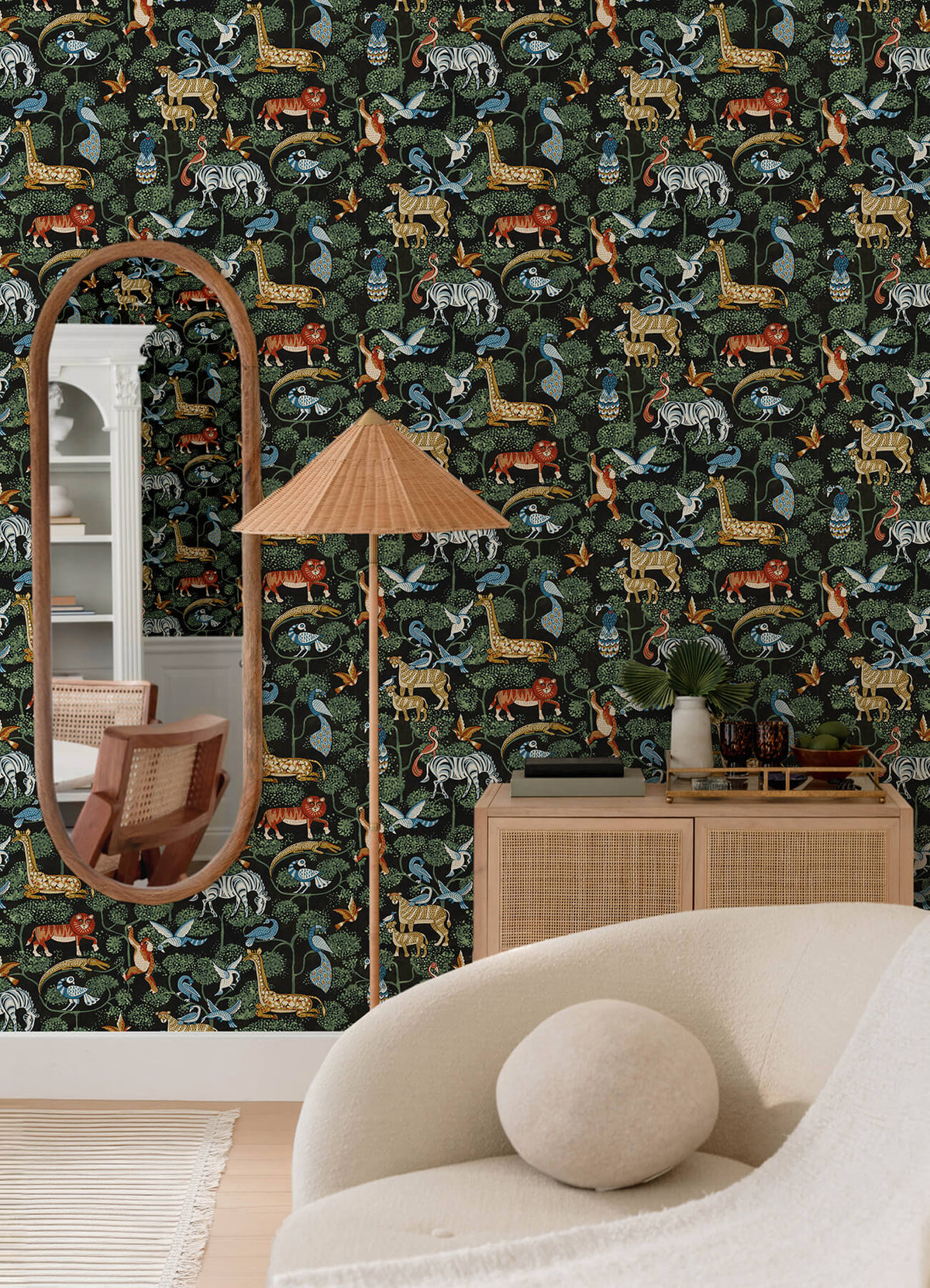A Street Prints Whimsy Rigby Jungle Wallpaper Sample - Multicolor