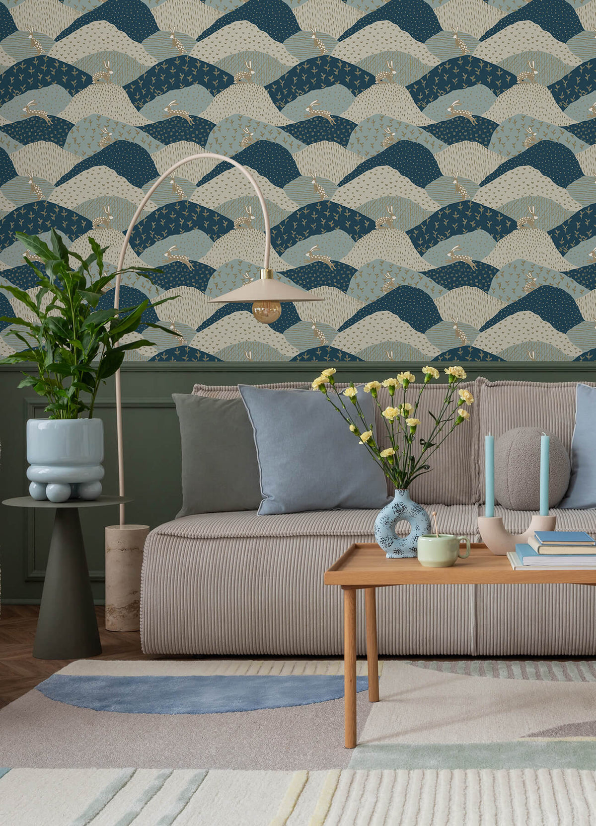 A Street Prints Whimsy Peter Rabbit Wallpaper Sample - Blue