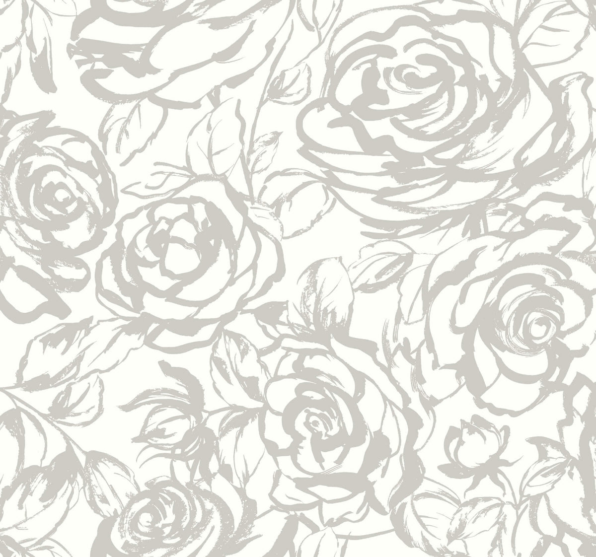 A Street Prints Whimsy Nelda Wallpaper Sample - Silver
