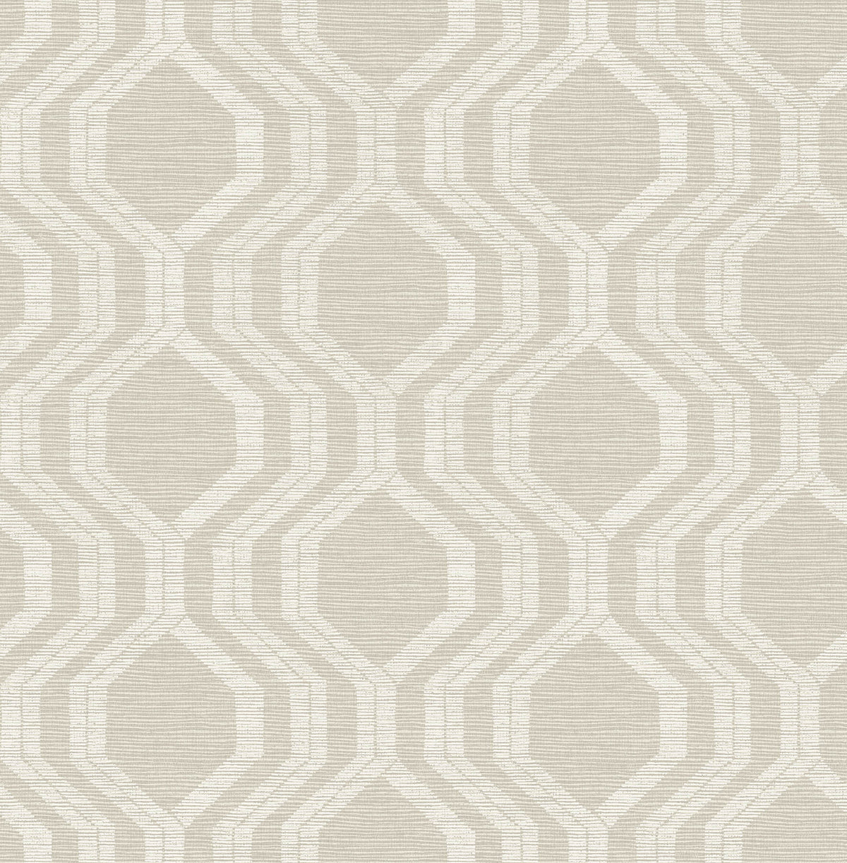 A-Street Prints Solace Burton Ogee Wallpaper - Neutral