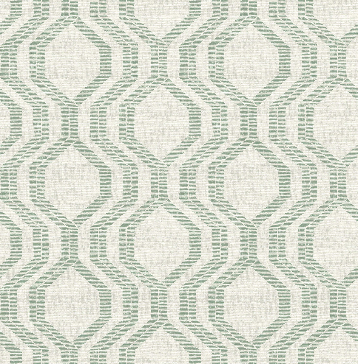 A-Street Prints Solace Burton Ogee Wallpaper - Green