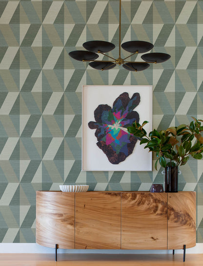 A-Street Prints Solace Winslow Geometric Wallpaper - Green