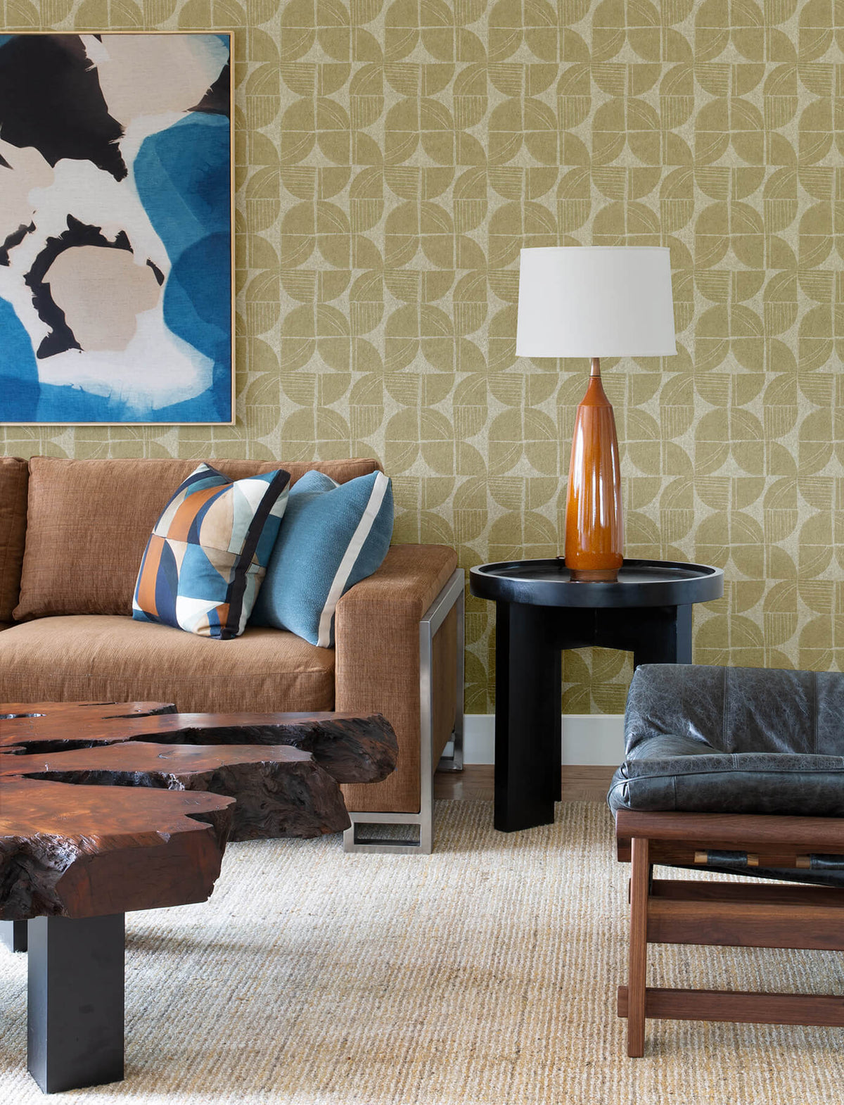 A-Street Prints Solace Baxter Mosaic Wallpaper - Honey